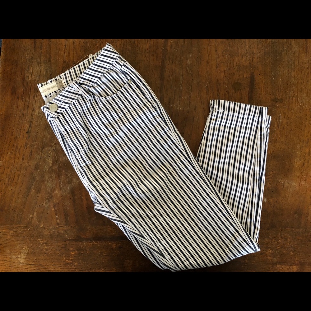 Blue pinstripe denim